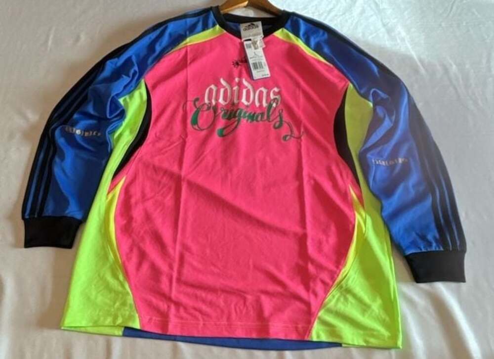 Adidas Spiders Goalkeeper Loose Long-Sleeve Top Pink Yellow Blue JW0203